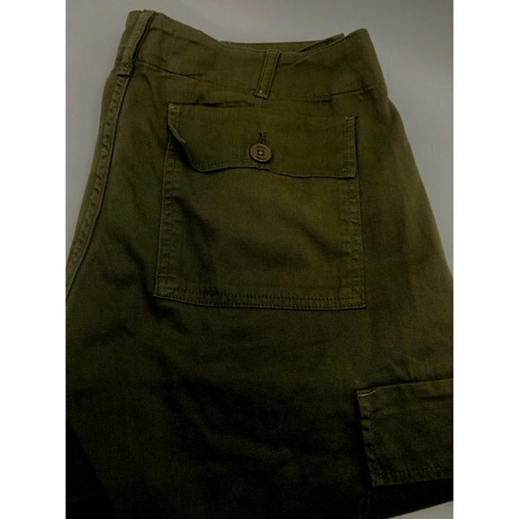 Frame Womens 29 Green Relaxed Cargo Crop Pants TAKE NOTE of ACTUAL MEASUREMENTS - Picture 1 of 4
